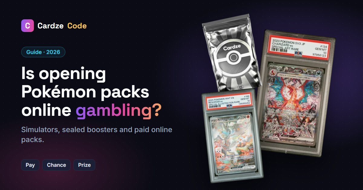 Is opening Pok&eacute;mon packs online gambling? Cardze Silver pack with PSA 10 Charizard ex and Reshiram ex