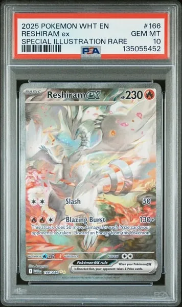 Reshiram ex 166/086 graded PSA 10